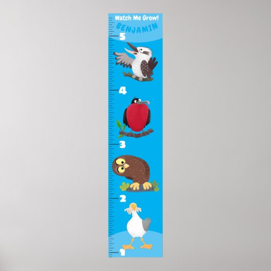 Cute grappige vogeltjes cartoon poster (Voorkant)