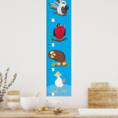 Cute grappige vogeltjes cartoon poster (Keuken)