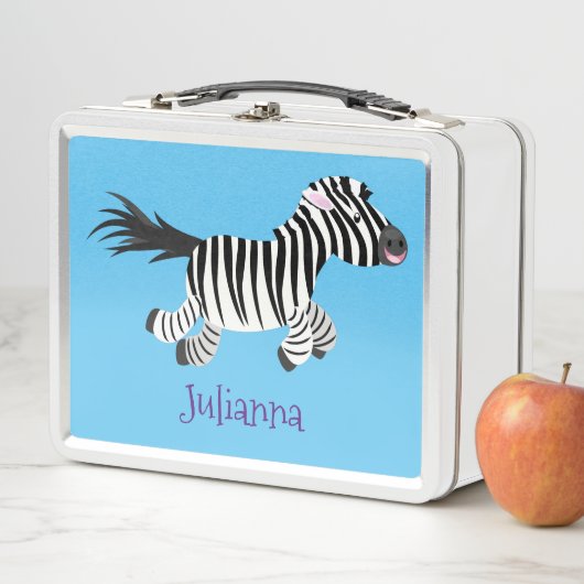 Cute grappige zebra lopende illustratie van cartoo (In situ)