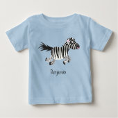 Cute grappige zebra lopende illustratie van cartoo (Voorkant)