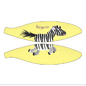 Cute grappige zebra lopende illustratie van cartoo basketbal (Panelen)