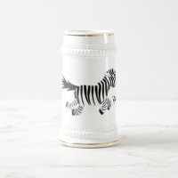 Cute grappige zebra lopende illustratie van cartoo