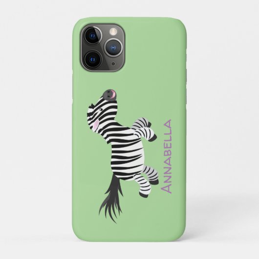 Cute grappige zebra lopende illustratie van cartoo Case-Mate iPhone case (Achterkant)