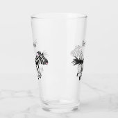 Cute grappige zebra lopende illustratie van cartoo glas (Links)