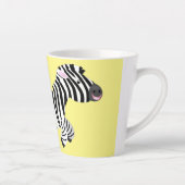 Cute grappige zebra lopende illustratie van cartoo latte mok (Rechts)