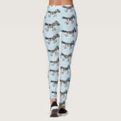 Cute grappige zebra lopende illustratie van cartoo leggings (Achterkant)