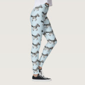 Cute grappige zebra lopende illustratie van cartoo leggings (Rechts)