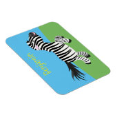 Cute grappige zebra lopende illustratie van cartoo magneet (Rechterzijde)