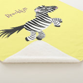Cute grappige zebra lopende illustratie van cartoo sherpa deken (3/4)