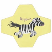 Cute grappige zebra lopende illustratie van cartoo voetbal (Enkel)