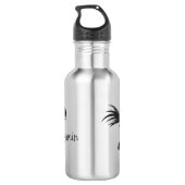 Cute grappige zebra lopende illustratie van cartoo waterfles  (Achterkant)