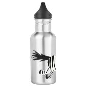 Cute grappige zebra lopende illustratie van cartoo waterfles  (Links)