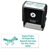 Cute grappige zebra lopende illustratie van cartoo  zelfinktende stempel (In situ)