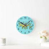 Cute grappige zee draak cartoon illustratie ronde klok (Huis)