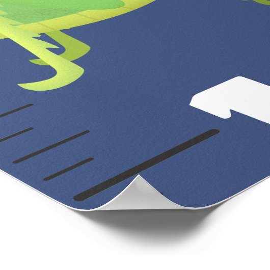 Cute grappigs cartoon growth chart poster (Hoek)