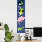 Cute grappigs cartoon growth chart poster (Thuiskantoor)