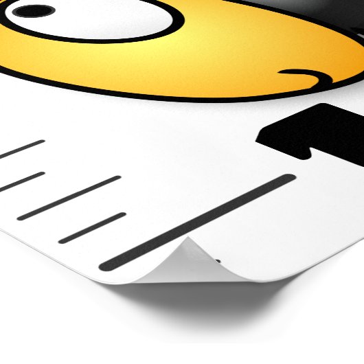 Cute grappigs cartoon growth chart poster (Hoek)