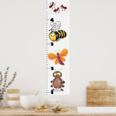 Cute grappigs cartoon growth chart poster (Keuken)