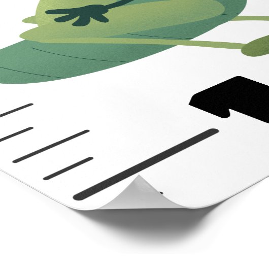 Cute grappigs cartoon growth chart poster (Hoek)