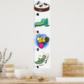 Cute grappigs cartoon growth chart poster (Keuken)
