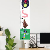 Cute grappigs cartoon growth chart poster (Thuiskantoor)