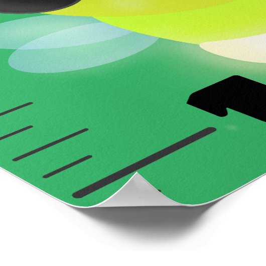 Cute grappigs cartoon growth chart poster (Hoek)