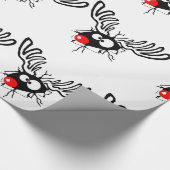 Cute grappigs Rudolph the red nosed Kerstmis carto Cadeaupapier (Hoek)