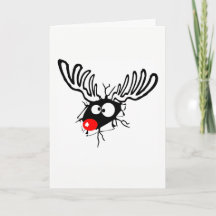 Cute grappigs Rudolph the red nosed Kerstmis carto
