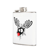 Cute grappigs Rudolph the red nosed Kerstmis carto Heupfles (Links)