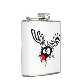 Cute grappigs Rudolph the red nosed Kerstmis carto Heupfles (Rechts)