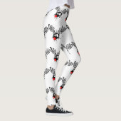 Cute grappigs Rudolph the red nosed Kerstmis carto Leggings (Rechts)