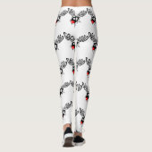Cute grappigs Rudolph the red nosed Kerstmis carto Leggings (Achterkant)