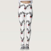 Cute grappigs Rudolph the red nosed Kerstmis carto Leggings (Voorkant)