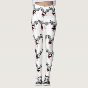 Cute grappigs Rudolph the red nosed Kerstmis carto Leggings