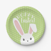 Cute grappy Hoppy Easter Bunny Green Spring Party Papieren Bordje (Voorkant)