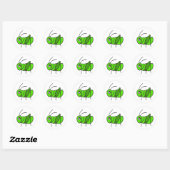 Cute Grasshopper Ronde Sticker (Vel)