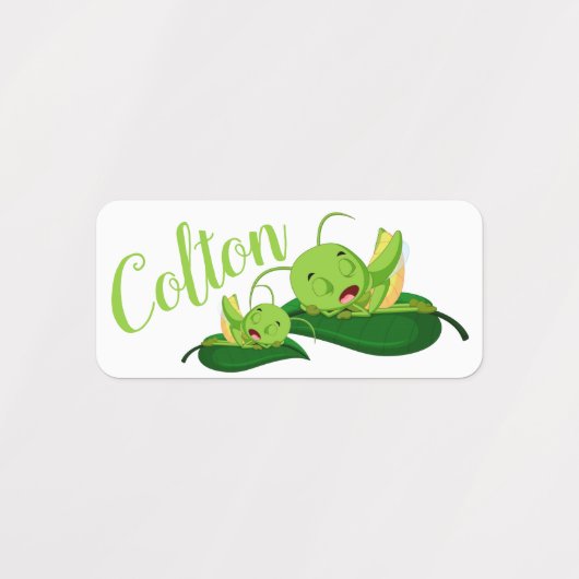Cute Grasshoppers Labels (Design 2)