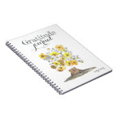 Cute Gratitude Journal Illustrated Flowers Name Notitieboek (Rechterzijde)