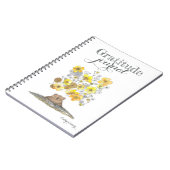 Cute Gratitude Journal Illustrated Flowers Name Notitieboek (Linkerzijde)