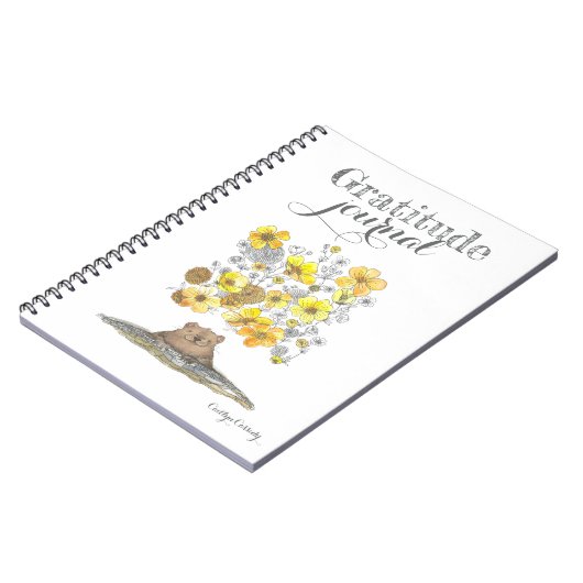 Cute Gratitude Journal Illustrated Flowers Name Notitieboek (Linkerzijde)