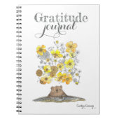Cute Gratitude Journal Illustrated Flowers Name Notitieboek (Voorkant)