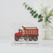 Cute Gravel Dump Truck Kaart (Staand voorkant)
