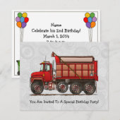 Cute Gravel Dump Truck Kaart (Voorkant / Achterkant)