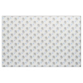 Cute Gray and Pastel Blue Baby Elephants Pattern Stof (Fat Quarter)