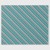 Cute gray aqua aztec patronen cadeaupapier (Vlak)