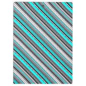 Cute gray aqua aztec patronen klembord (Achterkant)