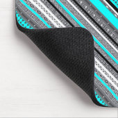 Cute gray aqua aztec patronen muismat (Hoek)