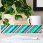 Cute gray aqua aztec patronen naambordje
