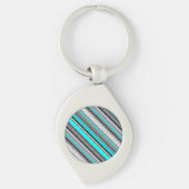 Cute gray aqua aztec patronen sleutelhanger (Voorkant)