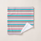 Cute gray aqua strepen bad handdoek (Wasdoekje)